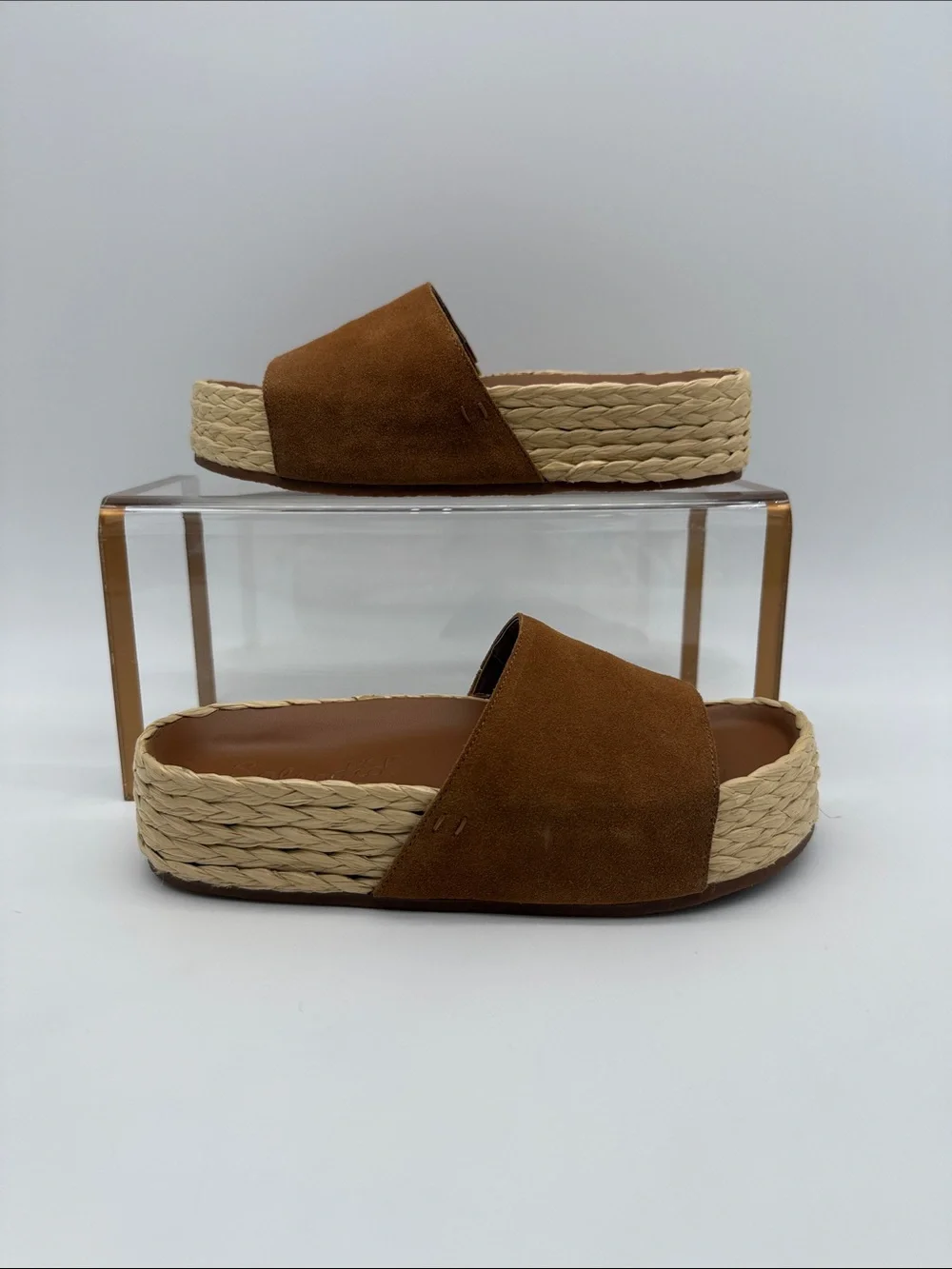 Splendid Billie Espadrille Platform Sandals Tan/Brown Color Doe